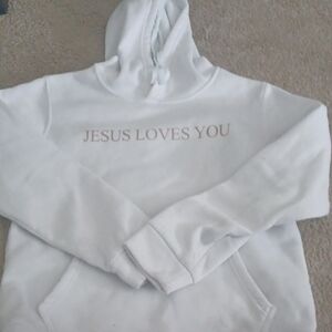 Amazon White Hoodie with Inspirational Print
